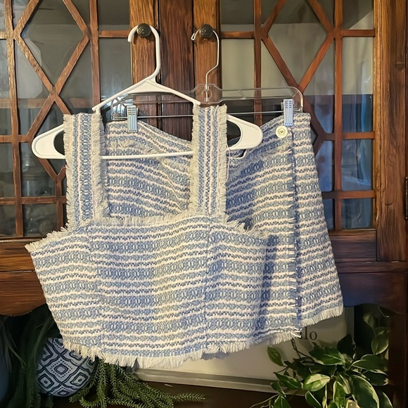 House of Harlow NWT 1960 Tweed Skirt Skort & Top Two Piece Set Size 10 - Picture 2 of 11